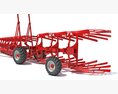 Semi Mounted Farm Plough 3D模型 正面图