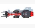 Telehandler Forklift Modelo 3d argila render
