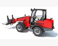 Telescopic Handler With Wheel Forklift Modèle 3d wire render