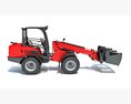 Telescopic Loader With Forklift Bucket Modelo 3d