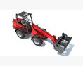 Telescopic Loader With Forklift Bucket 3Dモデル