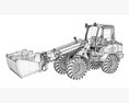 Telescopic Loader With Forklift Bucket 3D-Modell