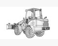 Telescopic Loader With Forklift Bucket Modello 3D dashboard