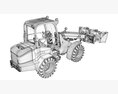 Telescopic Loader With Forklift Bucket 3D-Modell seats