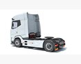 White Semi-Truck Cab Modelo 3D