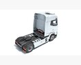 White Semi-Truck Cab 3D 모델 