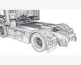 White Semi Truck Unit 3D-Modell