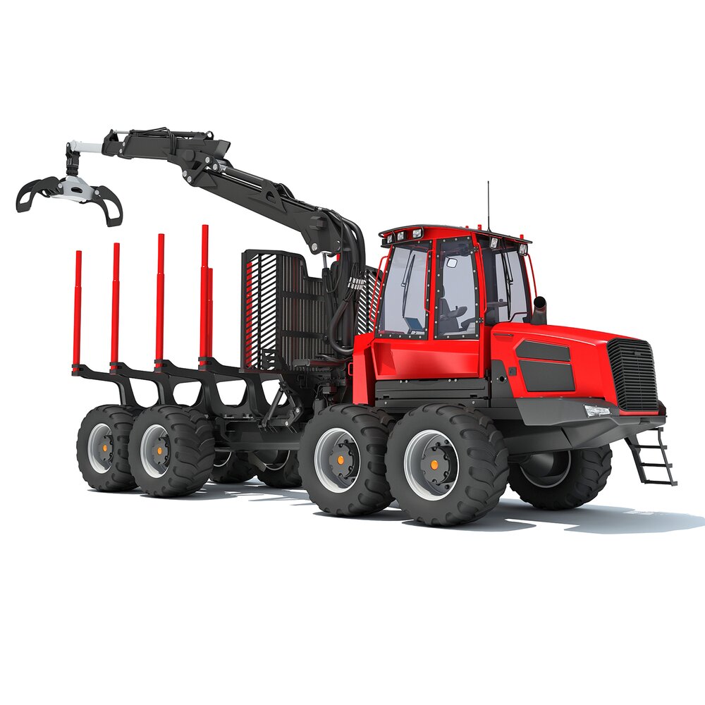 Forestry Forwarder 3D 모델 