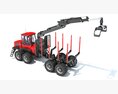 Forestry Forwarder 3D模型 wire render