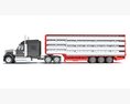 Heavy-Duty Animal Transporter Truck Modelo 3D vista trasera