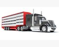 Heavy-Duty Animal Transporter Truck 3d model top view