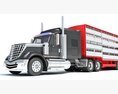 Heavy-Duty Animal Transporter Truck 3D 모델 