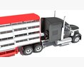 Heavy-Duty Animal Transporter Truck 3d model seats