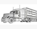 Heavy-Duty Animal Transporter Truck Modèle 3d