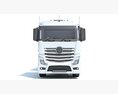 Modern Semi-Truck With Reefer Trailer 3D 모델  front view