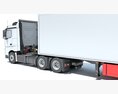 Modern Semi-Truck With Reefer Trailer 3D 모델  dashboard