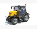 Rigitrac Farm Tractor Modello 3D vista posteriore