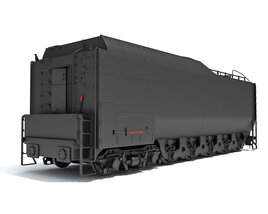 Steam Train Coal Tender Car 3Dモデル