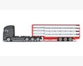 Truck With Cattle Animal Transporter Trailer 3Dモデル 後ろ姿