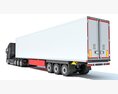 Truck With Refrigerated Cargo Trailer 3d model