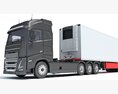 Truck With Refrigerated Cargo Trailer Modèle 3d