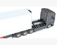 Truck With Refrigerated Cargo Trailer Modèle 3d seats