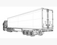 Truck With Refrigerated Cargo Trailer 3D 모델 
