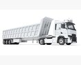 Cab-over Truck With Tipper Trailer 3d model top view