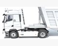 Cab-over Truck With Tipper Trailer Modèle 3d seats