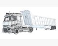 Cab-over Truck With Tipper Trailer 3D模型