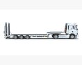 Commercial Truck With Platform Trailer 3Dモデル