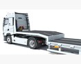 Commercial Truck With Platform Trailer 3d model dashboard