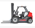 Forklift Industrial Lift Truck Modello 3D vista posteriore