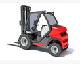 Forklift Industrial Lift Truck 3Dモデル wire render