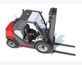Forklift Industrial Lift Truck 3D-Modell Draufsicht