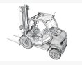 Forklift Industrial Lift Truck 3D модель
