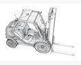 Forklift Industrial Lift Truck 3D 모델 