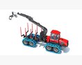 Logging Forwarder With Crane Arm 3D-Modell