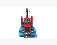 Logging Forwarder With Crane Arm 3d model front view