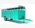 Single-Axle Farm Animal Carrier Modello 3D