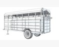 Single-Axle Farm Animal Carrier Modèle 3d