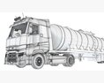 Truck With Fuel Tank Semitrailer 3Dモデル