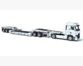 Truck With Lowbed Trailer 3D 모델 