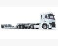 Truck With Lowbed Trailer 3D-Modell Draufsicht