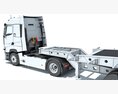 Truck With Lowbed Trailer Modello 3D dashboard