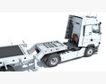 Truck With Lowbed Trailer 3d model