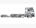 Truck With Lowbed Trailer 3D модель