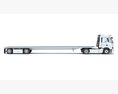 Two Axle Truck With Flatbed Trailer 3Dモデル