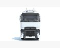 Two Axle Truck With Flatbed Trailer 3Dモデル front view