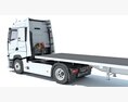 Two Axle Truck With Flatbed Trailer Modèle 3d dashboard